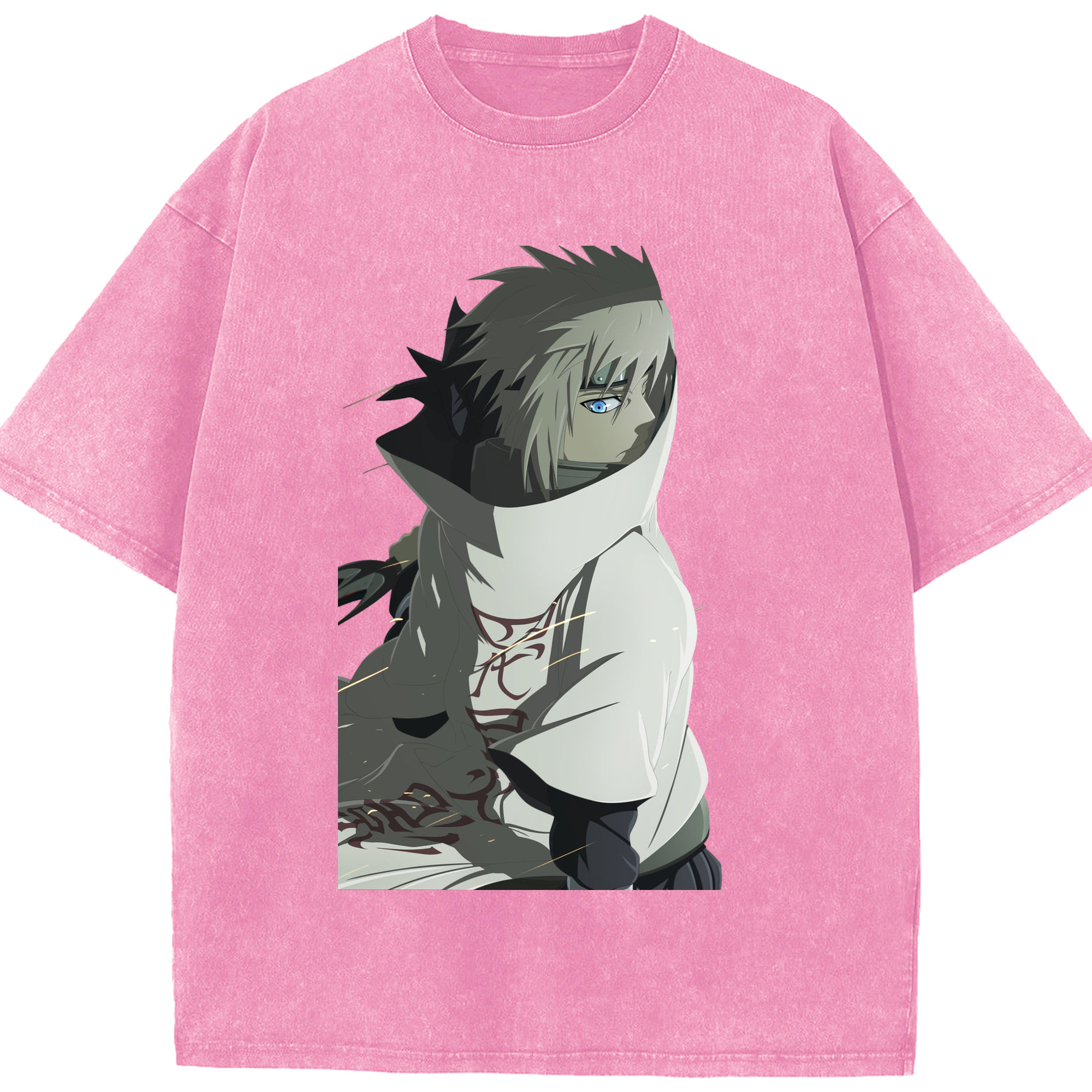 （画像用） NARUTO -ナルト- 波風 ミナト Namikaze Minato 綿100% ヴィンテージ風 半袖Tシャツ（フロントプリント）